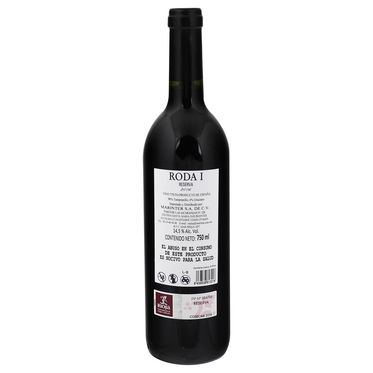 Vino Tinto - Roda I Reserva 2016 - 750 ml - España