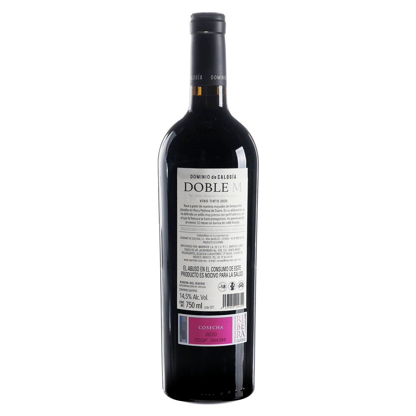 Vino Tinto Dominio de Calogia Doble M 2020 de 750 ml - España