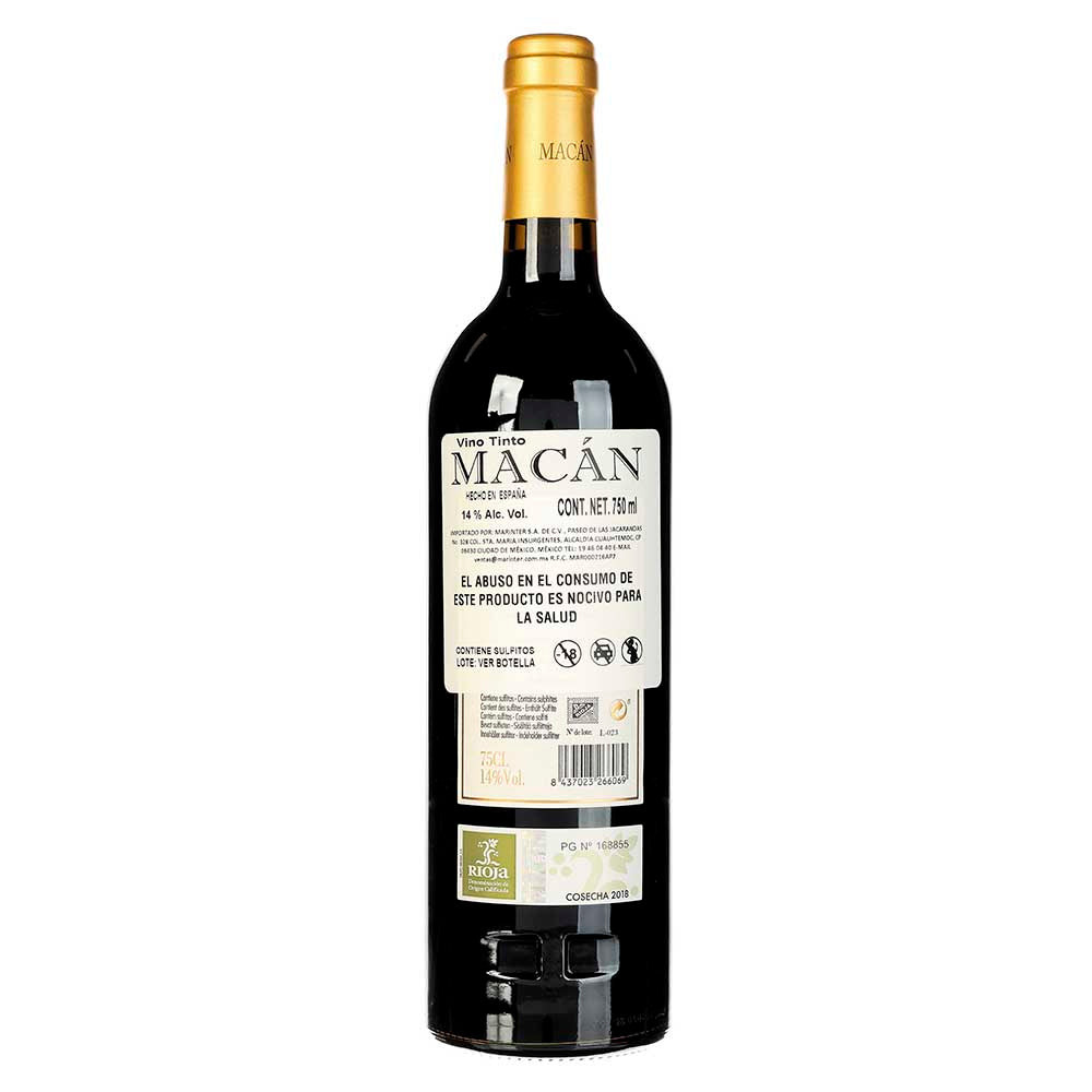 Vino Tinto Macan 18 de 750 ml - España