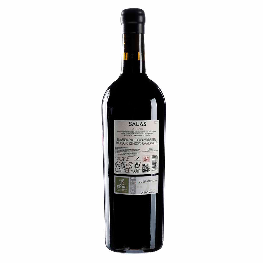 Vino Tinto Aiurri Salas 2021 de 750 ml - España
