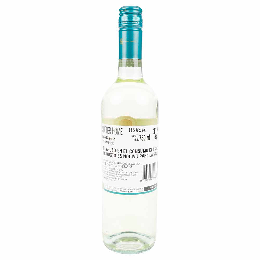 Vino Blanco Sutter Home Pinot Grigio de 750 ml - Estados Unidos