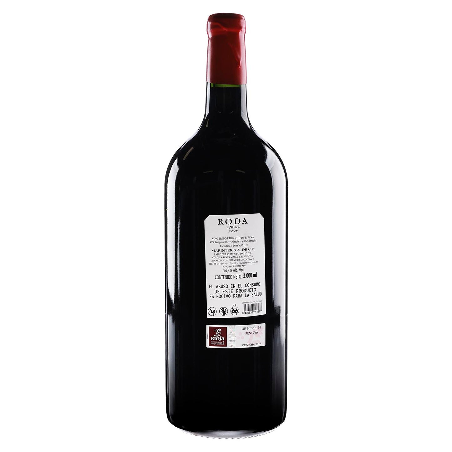 Vino Tinto Roda Reserva 19 de 3000 ml - España