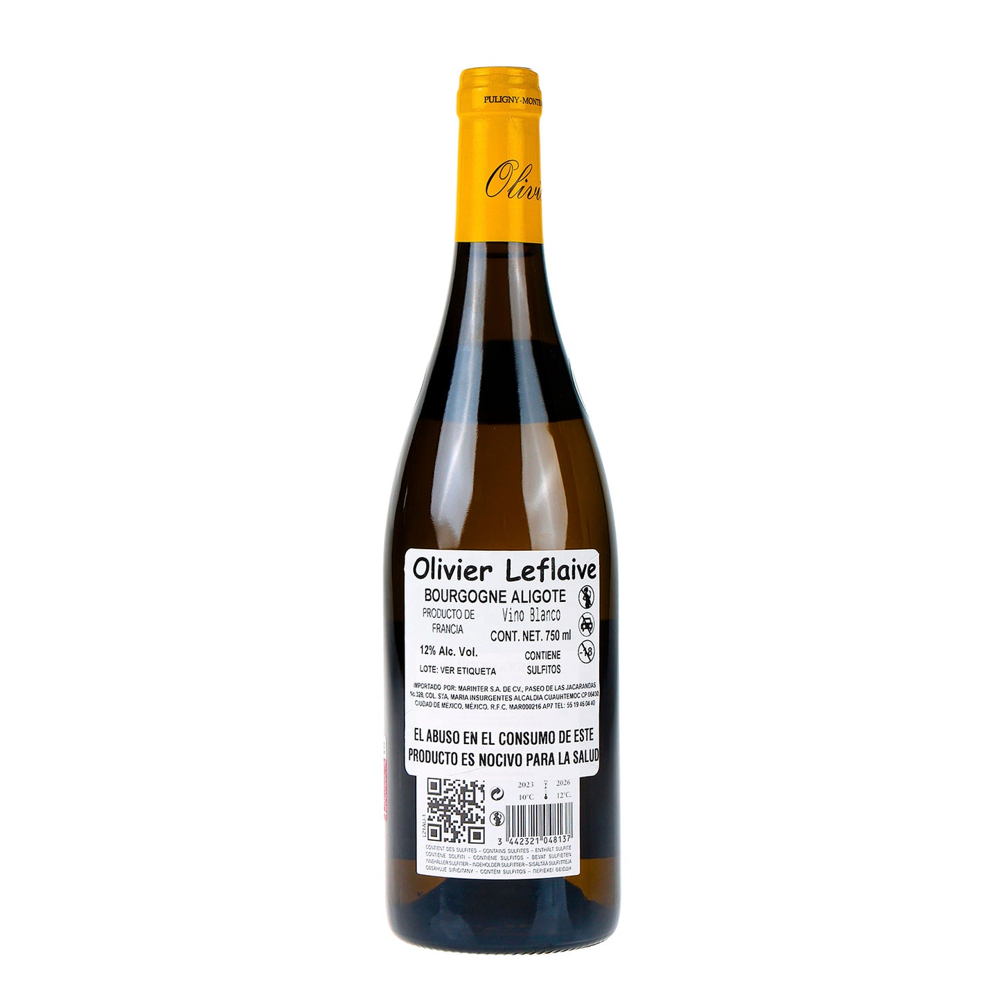 Vino Blanco Olivier Leflaive Bourgogne Aligote 2021 de 750 ml - Francia