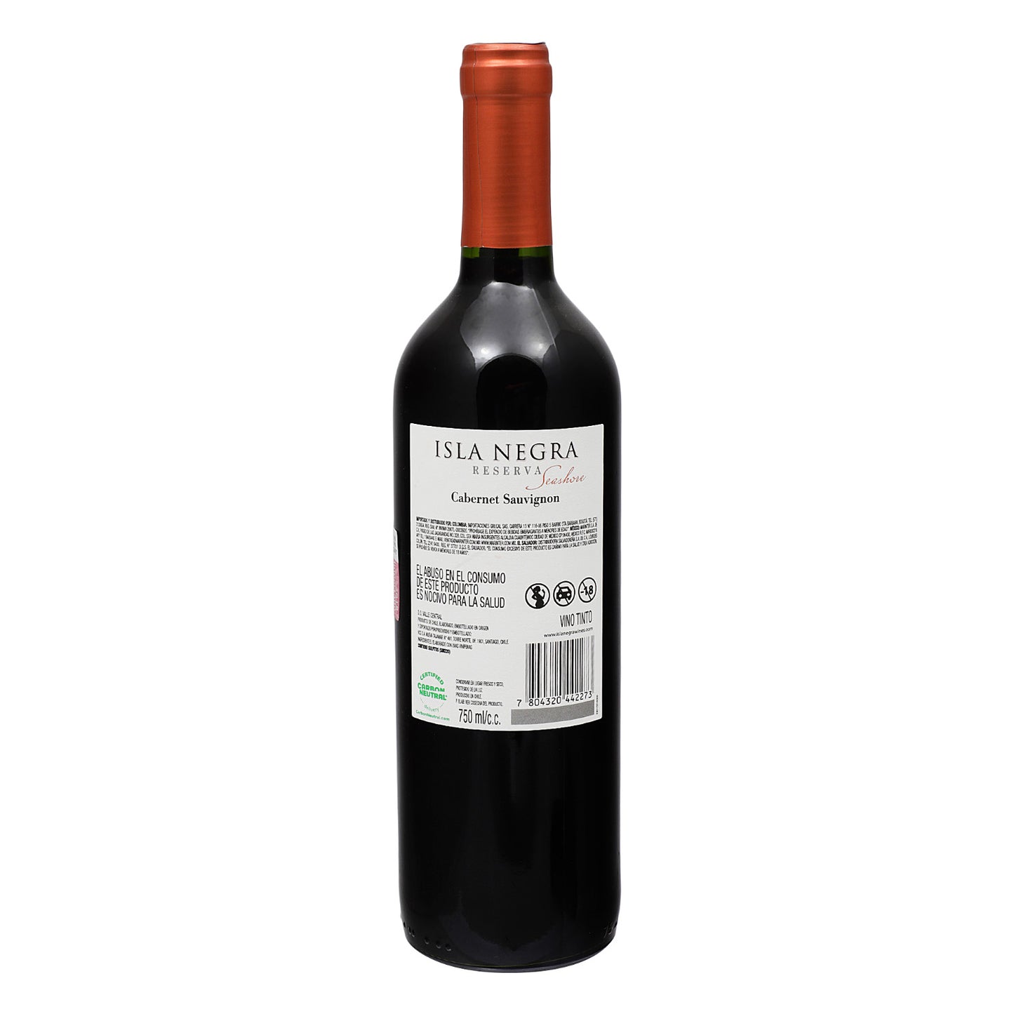 Vino tinto - Isla Negra Cabernet Sauvignon - 750 ml - Chile