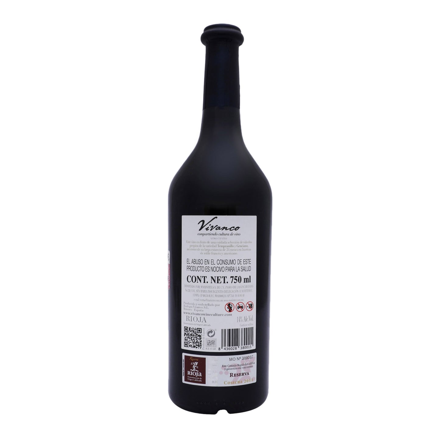 Vino Tinto - Vivanco Reserva 750 ml - España