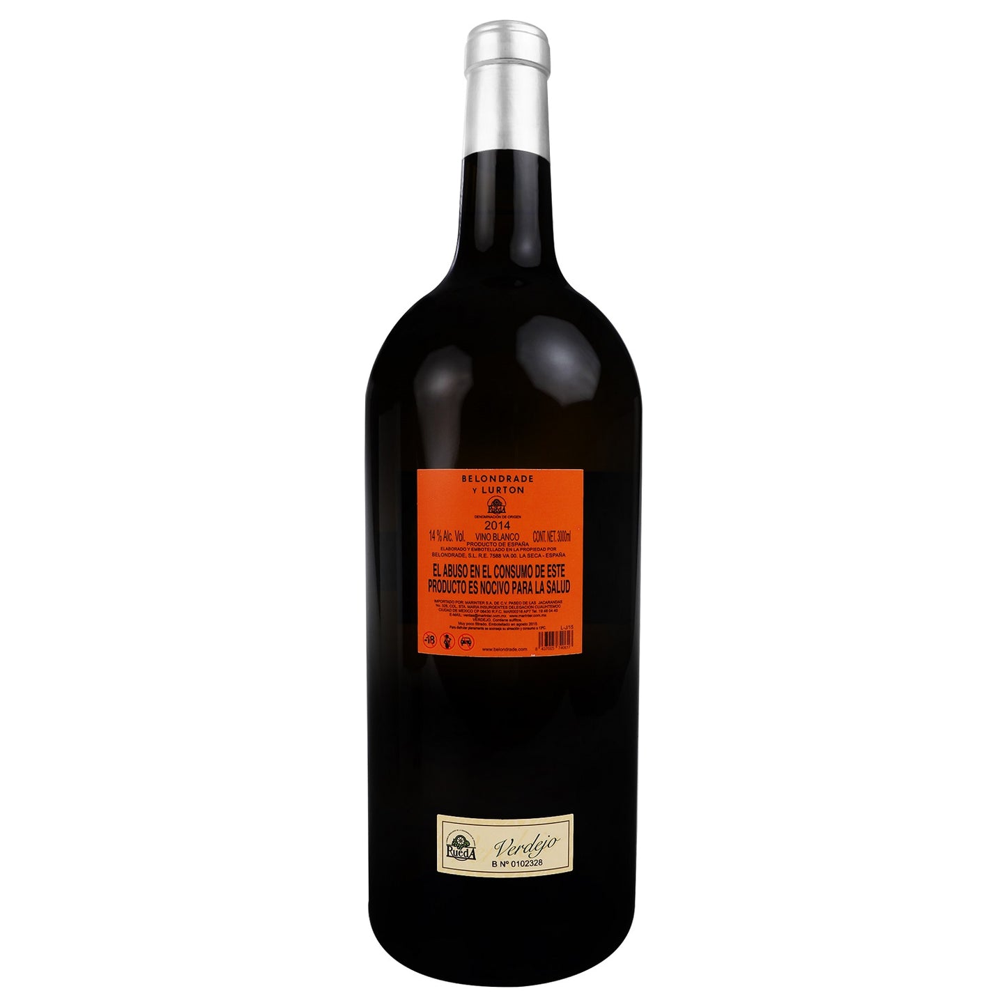 Vino Blanco - Belondrade y Lurton 2014 - 3000 ml - España