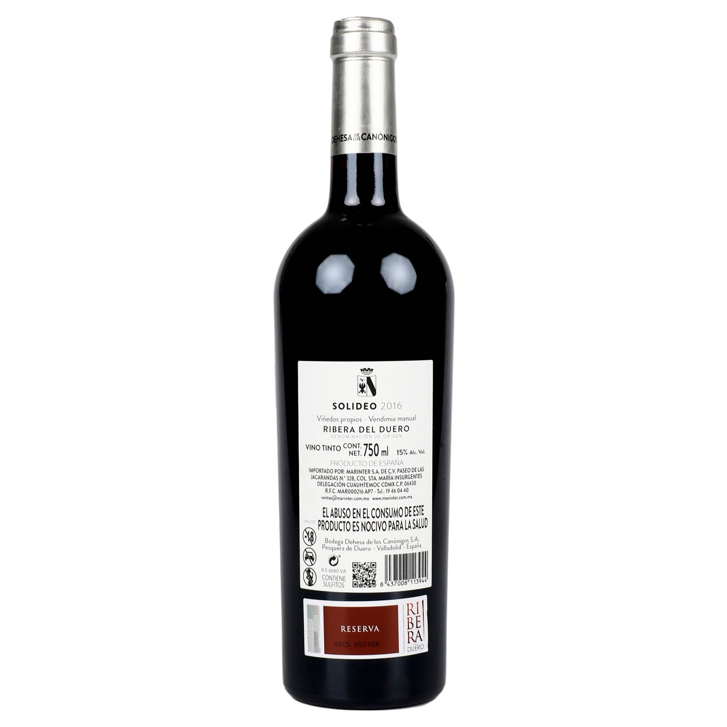 Vino Tinto Solideo 2016 Reserva de 750 ml - España