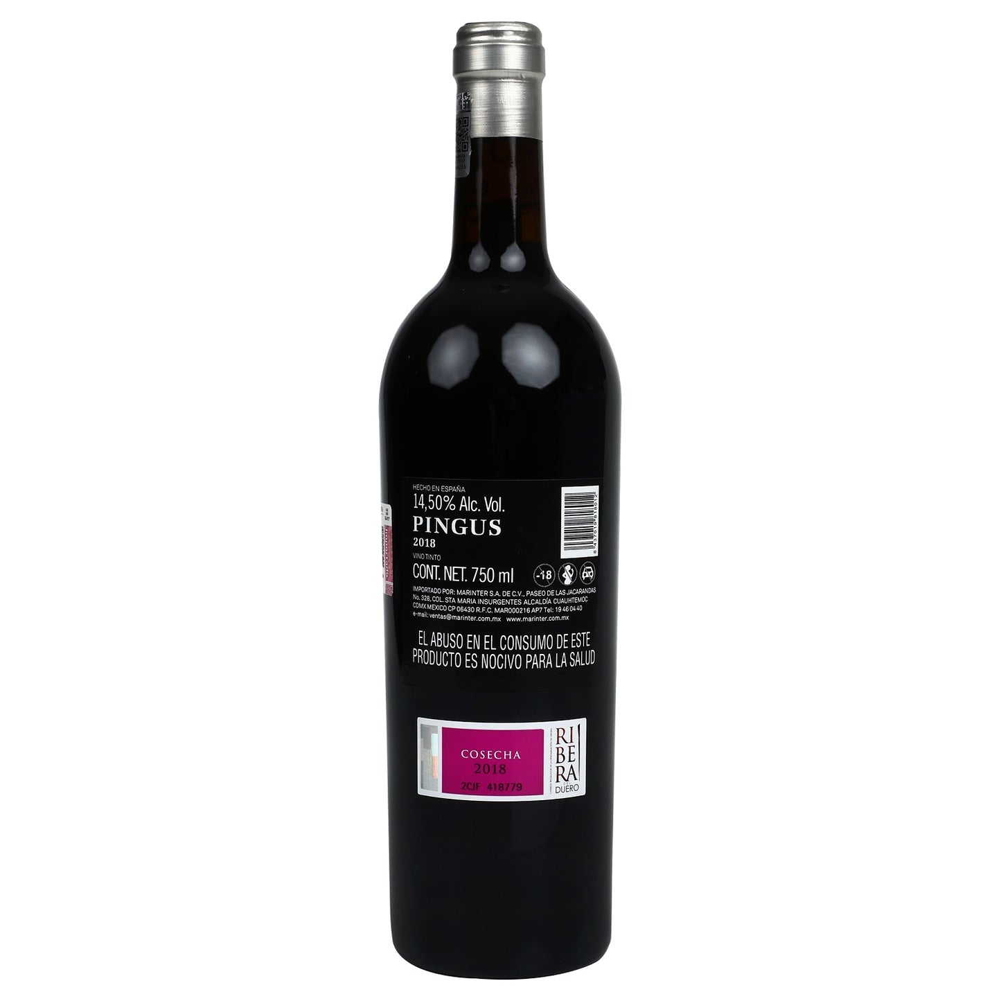 Vino Tinto Pingus 2018 de 750ml - España