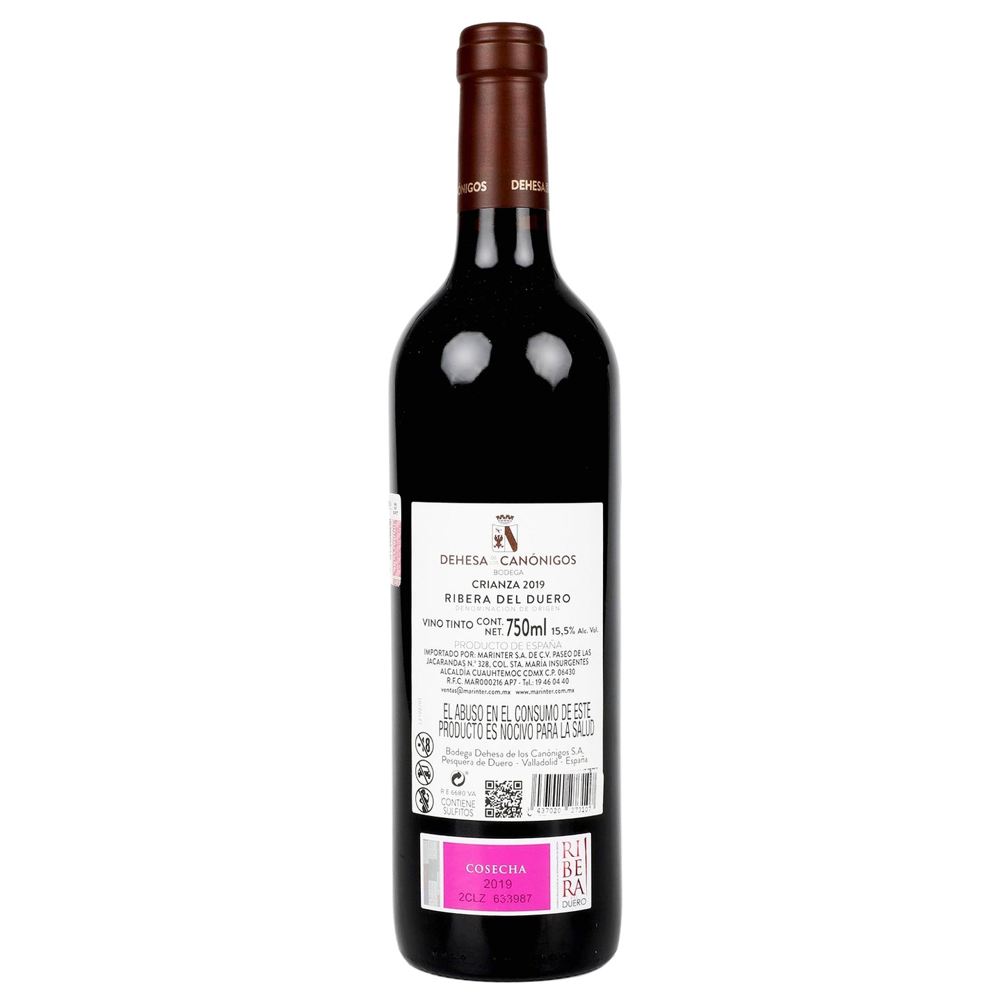 Vino Tinto Dehesa de los Canónigos Crianza 2019 de 750 ml - España