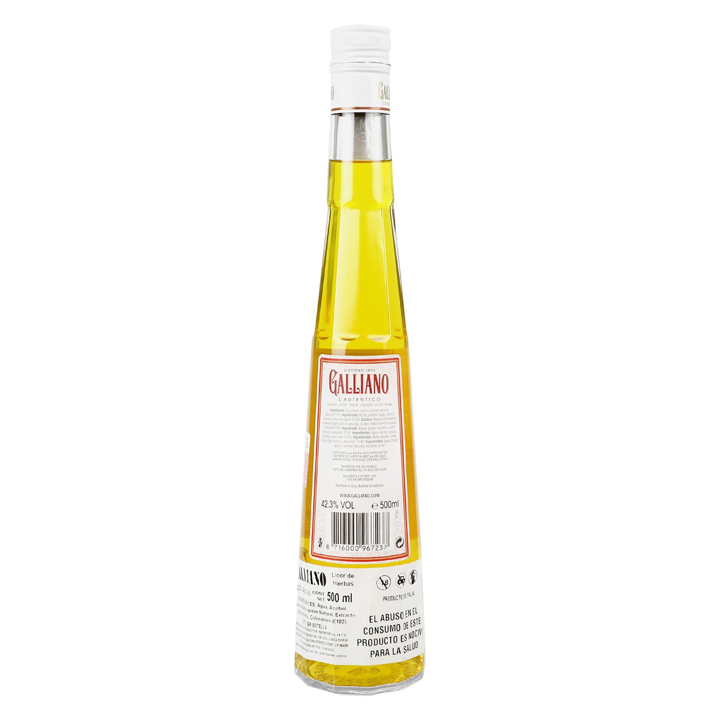 Licor - Hierbas Galliano Autentico de 500 ml - Italia