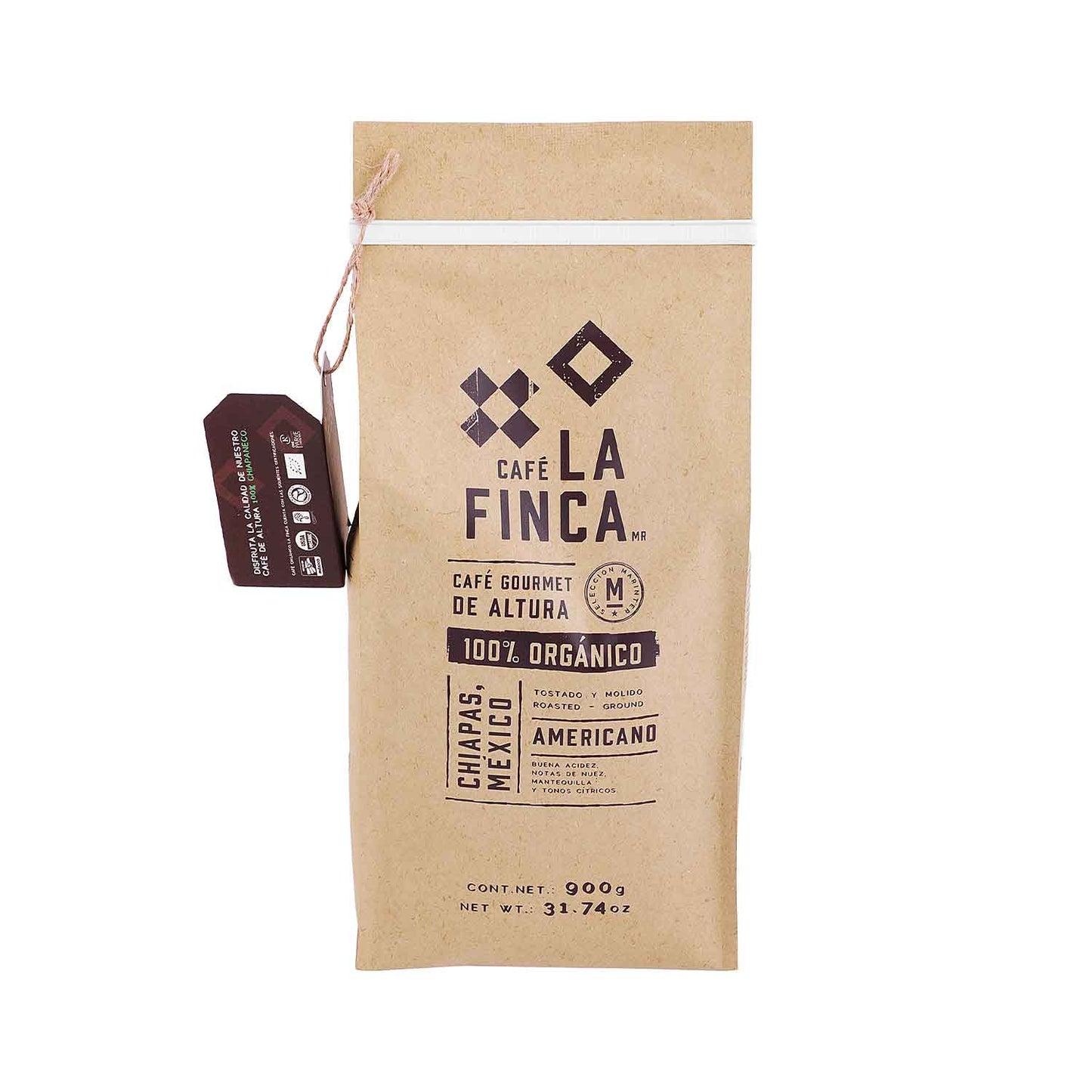 Café - La Finca Americano Orgánico Tostado Molido de 900 g - México