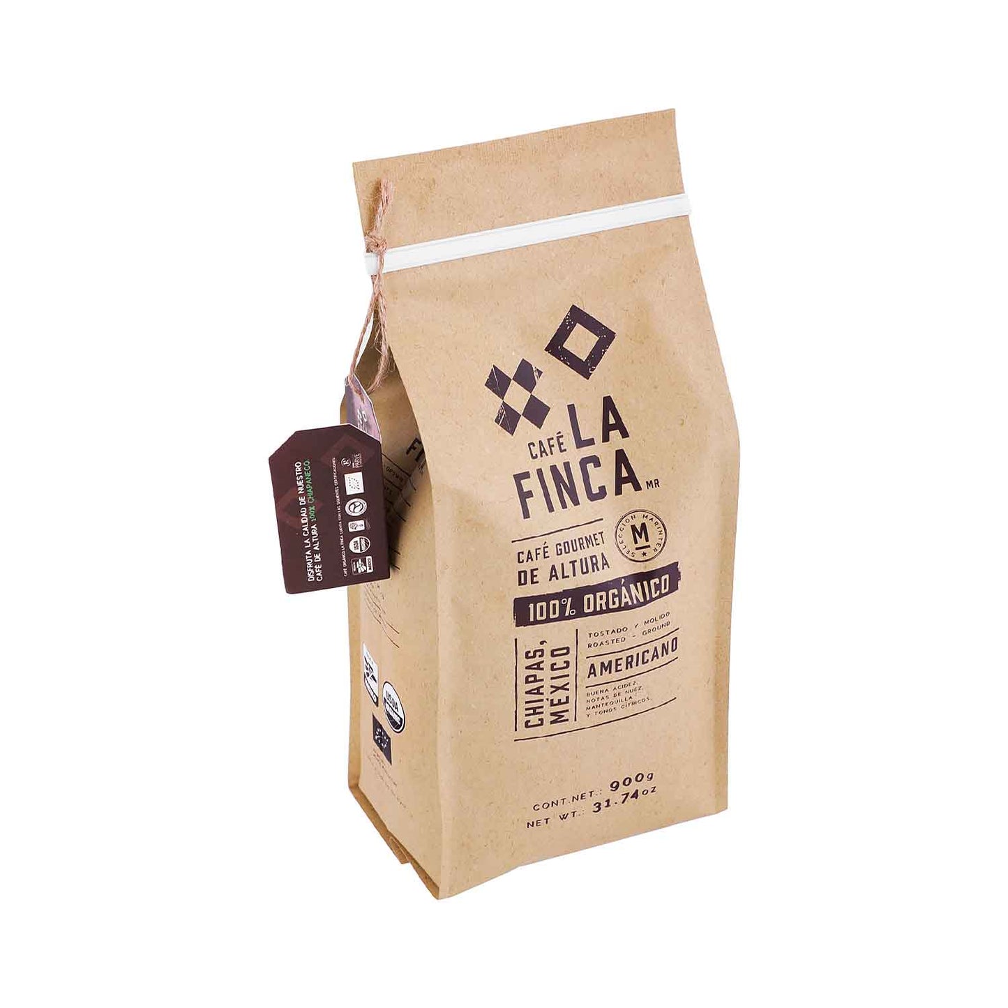 Café - La Finca Americano Orgánico Tostado Molido de 900 g - México