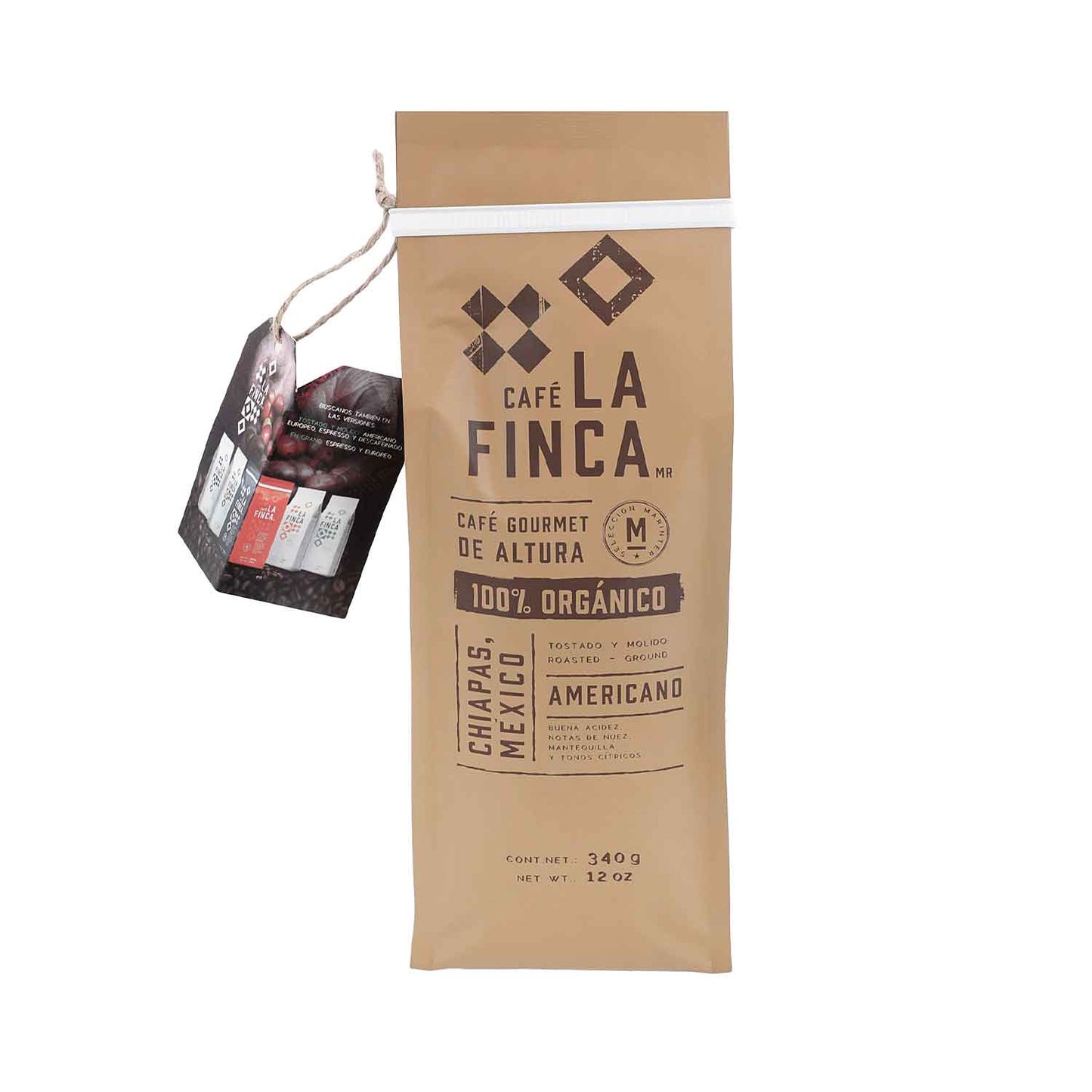 Café - La Finca Americano Orgánico Tostado Molido de 340 g - México