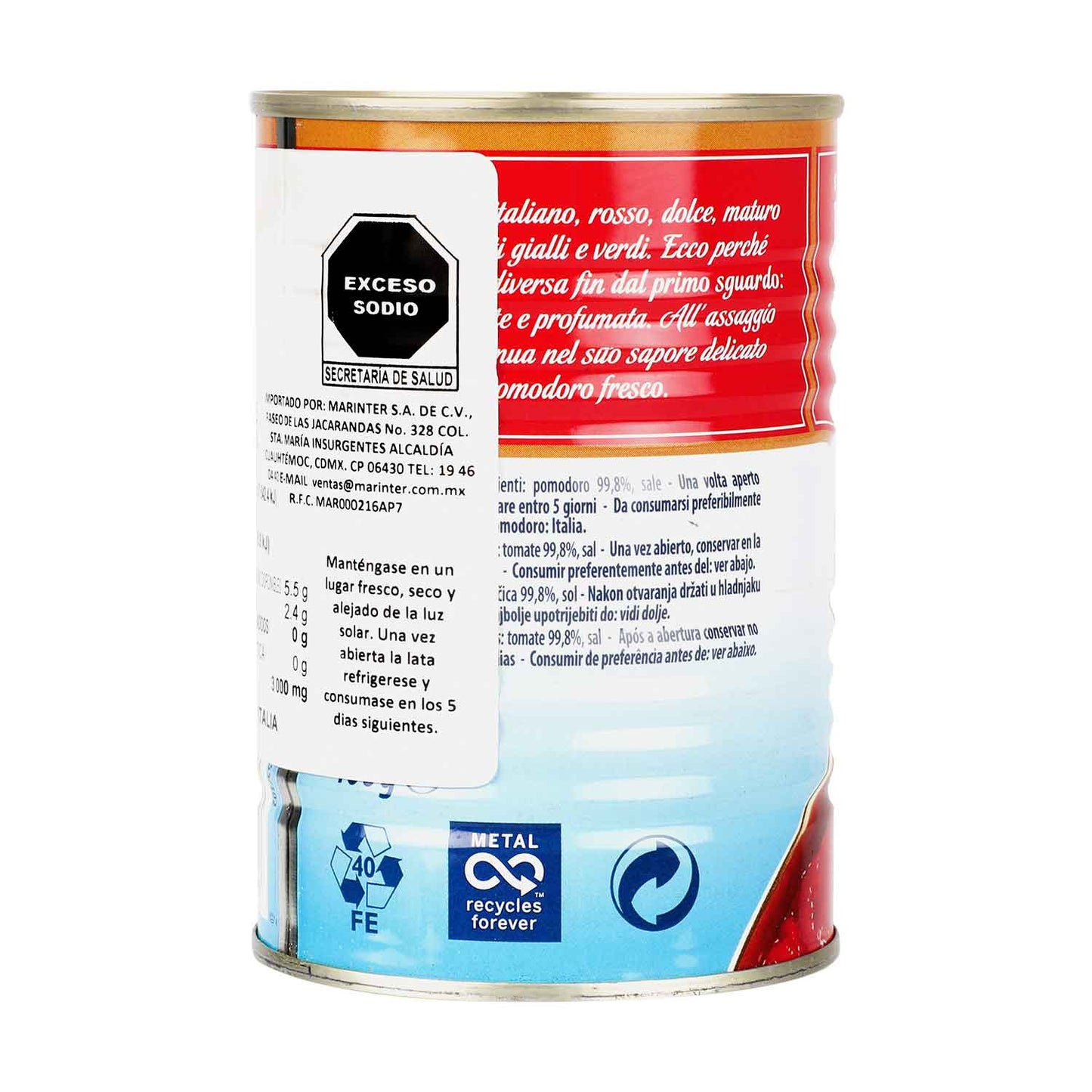 Pulpa de Tomate - Mutti Finamente Picados  400 gr - Italia