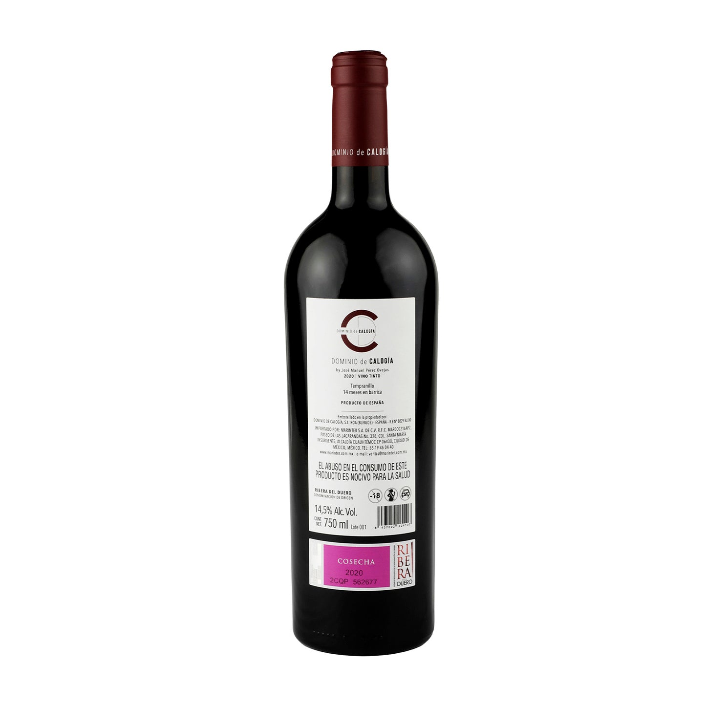 Vino Tinto - Dominio de Calogía 2020 de 750 ml - España